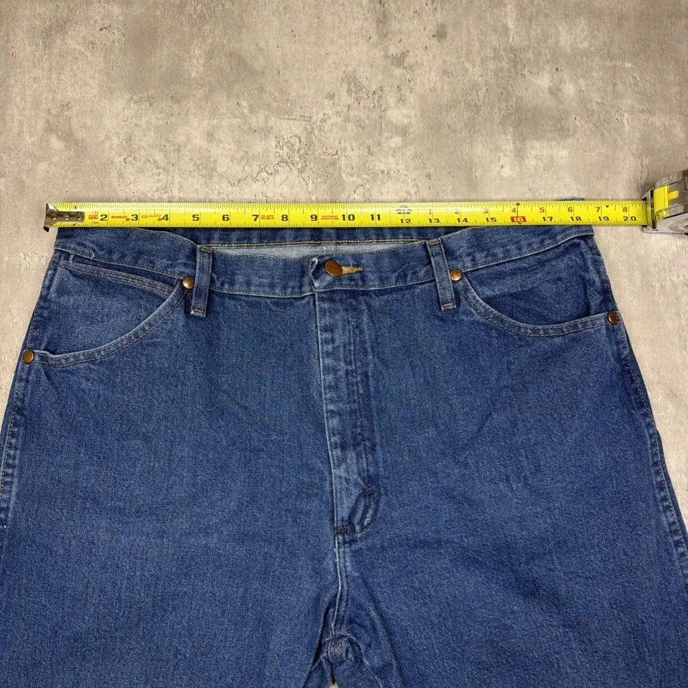 Wrangler 13MWZ Cowboy Cut Jeans Mens 38x30 Blue Denim Western Workwear VTG USA